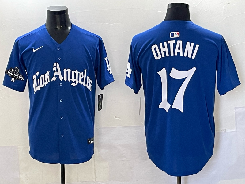 Men Los Angeles Dodgers #17 Ohtani Blue 2025 Nike MLB Jersey style 007->los angeles dodgers->MLB Jersey